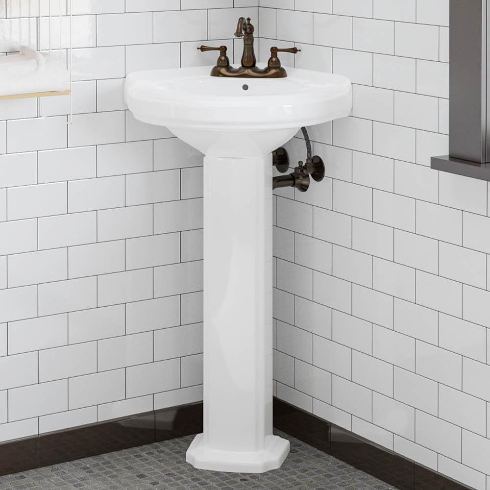 Meade Vitreous China Corner Pedestal Sink