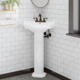 Meade Vitreous China Corner Pedestal Sink