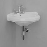 Meade Vitreous China Corner Wall-Mount Bathroom Sink