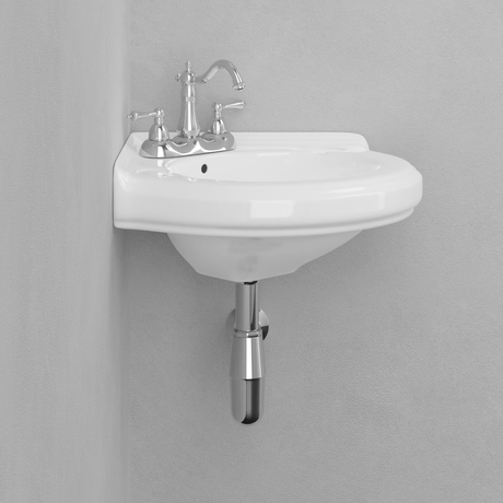 Meade Vitreous China Corner Wall-Mount Bathroom Sink