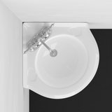 Meade Vitreous China Corner Wall-Mount Bathroom Sink