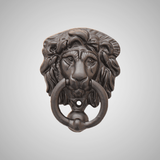 Miniature Lions Head Door Knocker