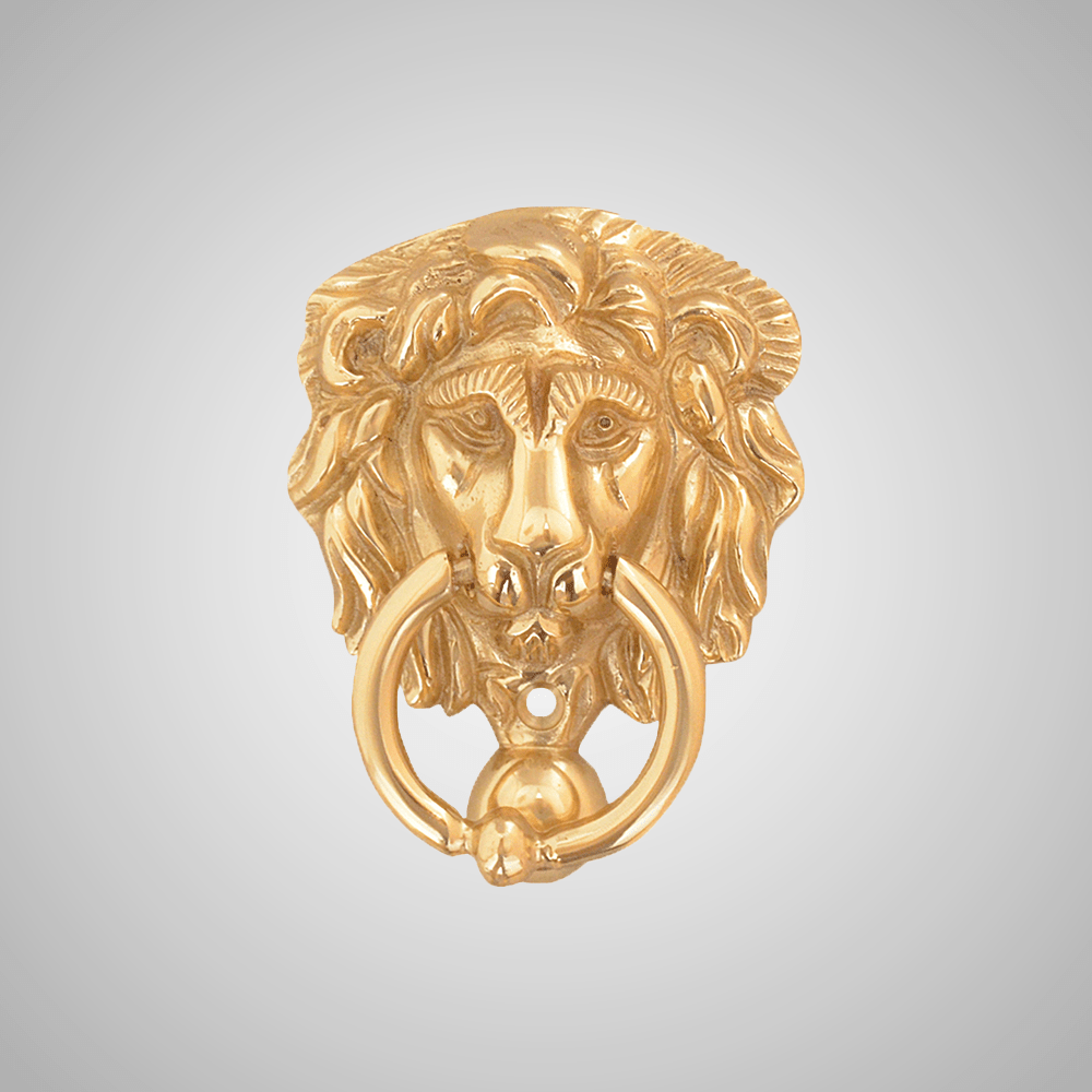Miniature Lions Head Door Knocker