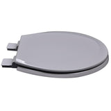 Molded Round Wood Toilet Seat - Silver