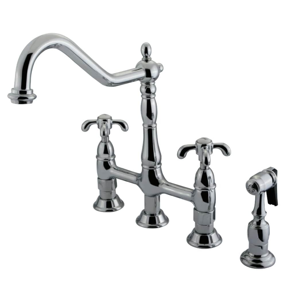 Nebbo Bridge Kitchen Faucet with Brass Sprayer