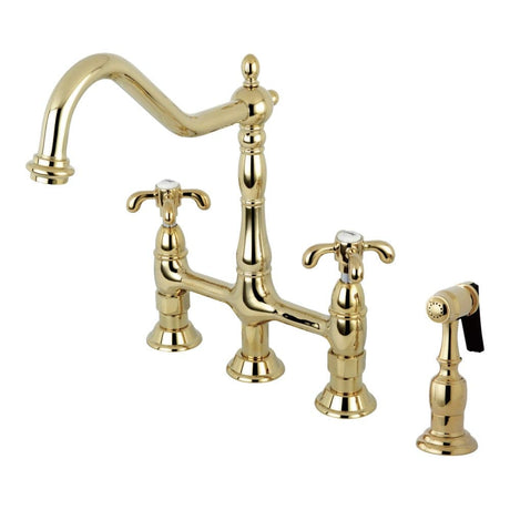 Nebbo Bridge Kitchen Faucet with Brass Sprayer