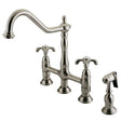 Nebbo Bridge Kitchen Faucet with Brass Sprayer