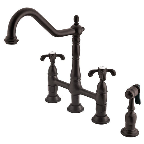 Nebbo Bridge Kitchen Faucet with Brass Sprayer