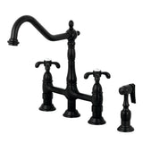 Nebbo Bridge Kitchen Faucet with Brass Sprayer