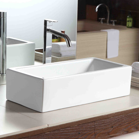 Ogema Vitreous China Rectangular Vessel Sink