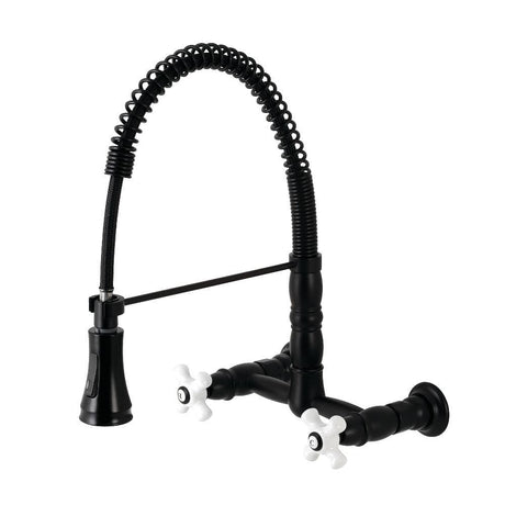 Pablo Two-Handle Wall-Mount Pull-Down Sprayer Kitchen Faucet