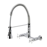 Pablo Two-Handle Wall-Mount Pull-Down Sprayer Kitchen Faucet