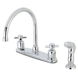 Pedro Bridge Kitchen Faucet with Brass Side Sprayer