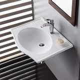 Pencer Vitreous China Wall-Mount Bathroom Sink