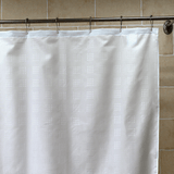 Polyester Grid Shower Curtain - White