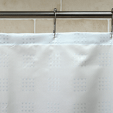 Polyester Grid Shower Curtain - White