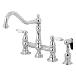 Quaper Bridge Kitchen Faucet with Brass Sprayer