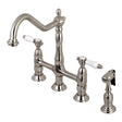 Ranker Bridge Kitchen Faucet with Brass Sprayer