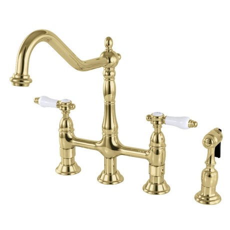 Ranker Bridge Kitchen Faucet with Brass Sprayer