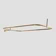 Rectangular Solid Brass Shower Rod