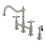 Reken Bridge Kitchen Faucet with Brass Sprayer