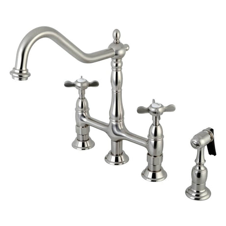 Reken Bridge Kitchen Faucet with Brass Sprayer