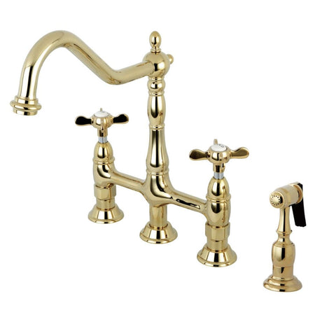 Reken Bridge Kitchen Faucet with Brass Sprayer