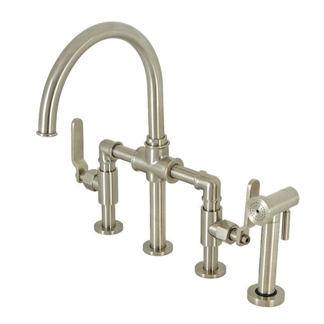 Rizer Bridge Kitchen Faucet with Brass Sprayer