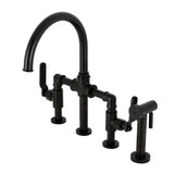 Rizer Bridge Kitchen Faucet with Brass Sprayer
