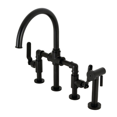 Rizer Bridge Kitchen Faucet with Brass Sprayer
