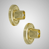 Round Shower Rod Flanges with Beaded Design