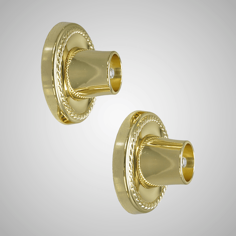 Round Shower Rod Flanges with Beaded Design