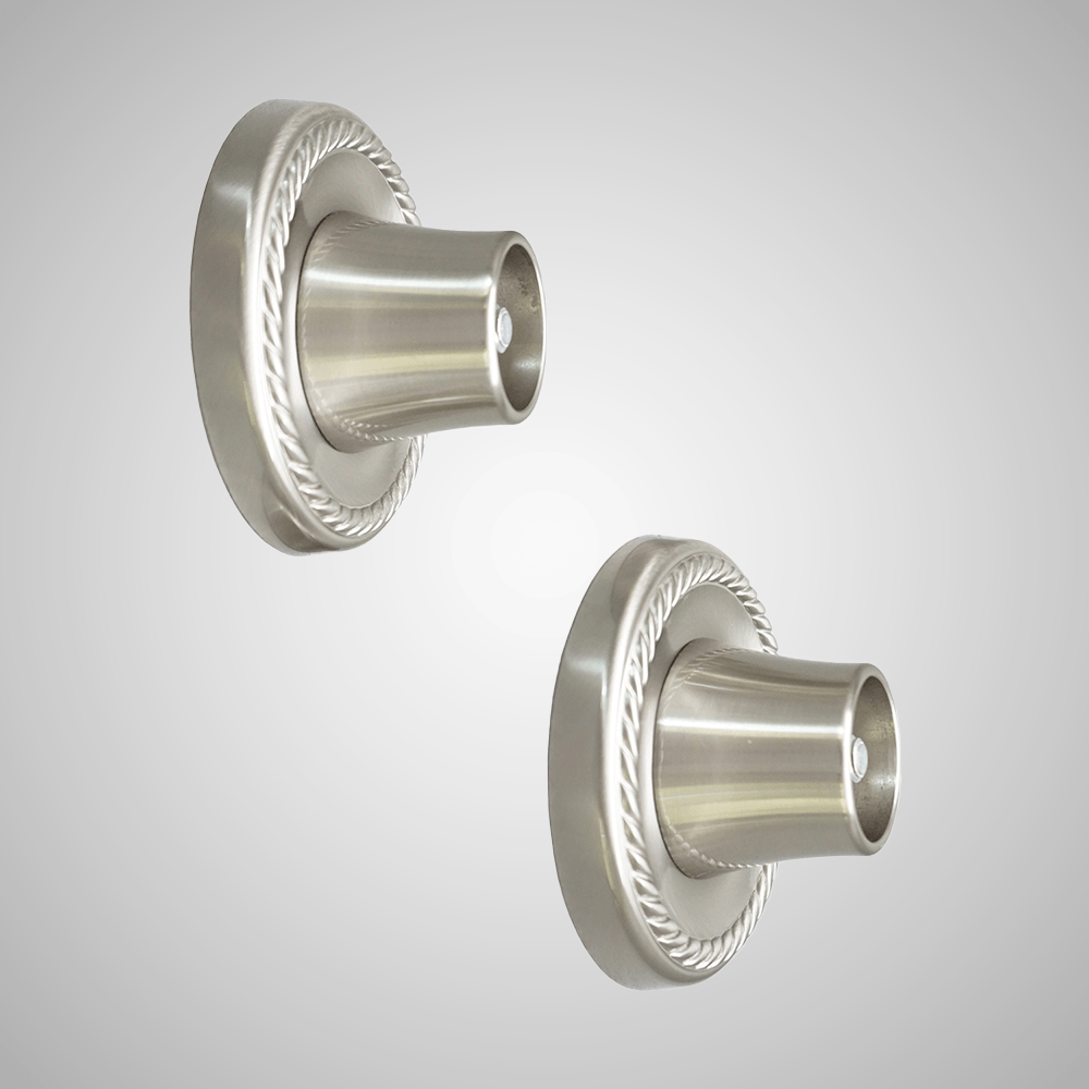 Round Shower Rod Flanges with Beaded Design