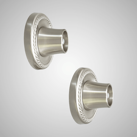 Round Shower Rod Flanges with Beaded Design