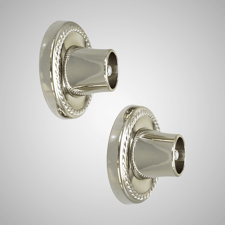 Round Shower Rod Flanges with Beaded Design