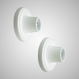 Round Shower Rod Flanges with Beaded Design