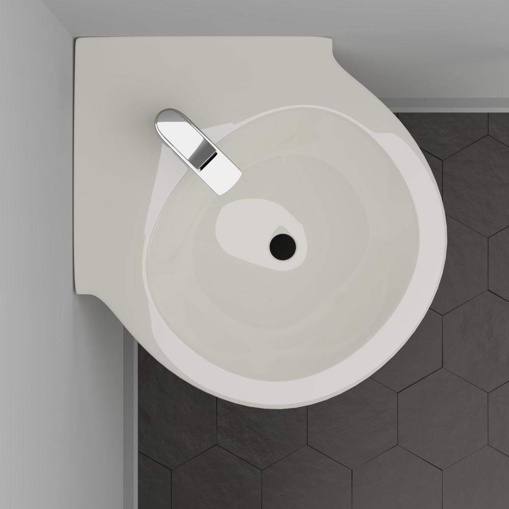 Santee Vitreous China Corner Pedestal Sink