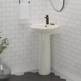 Santee Vitreous China Corner Pedestal Sink