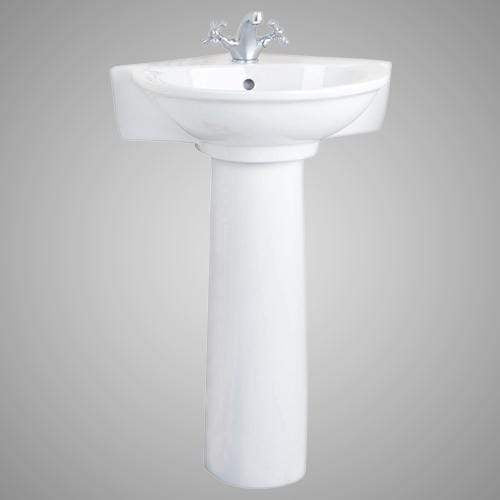 Santee Vitreous China Corner Pedestal Sink