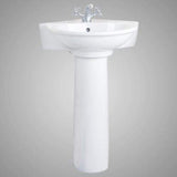 Santee Vitreous China Corner Pedestal Sink
