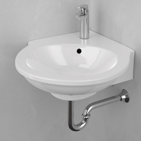 Santee Vitreous China Corner Wall-Mount Sink