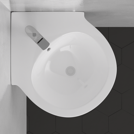 Santee Vitreous China Corner Wall-Mount Sink