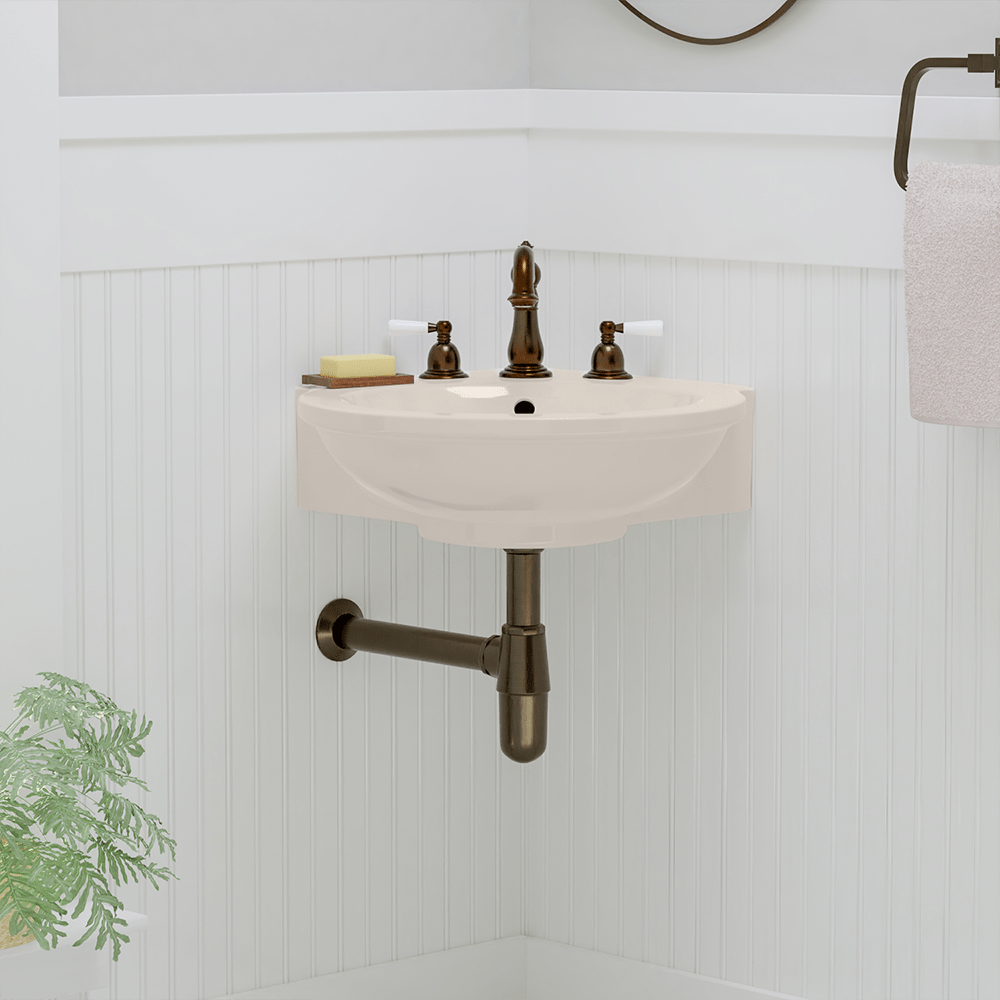 Santee Vitreous China Corner Wall-Mount Sink