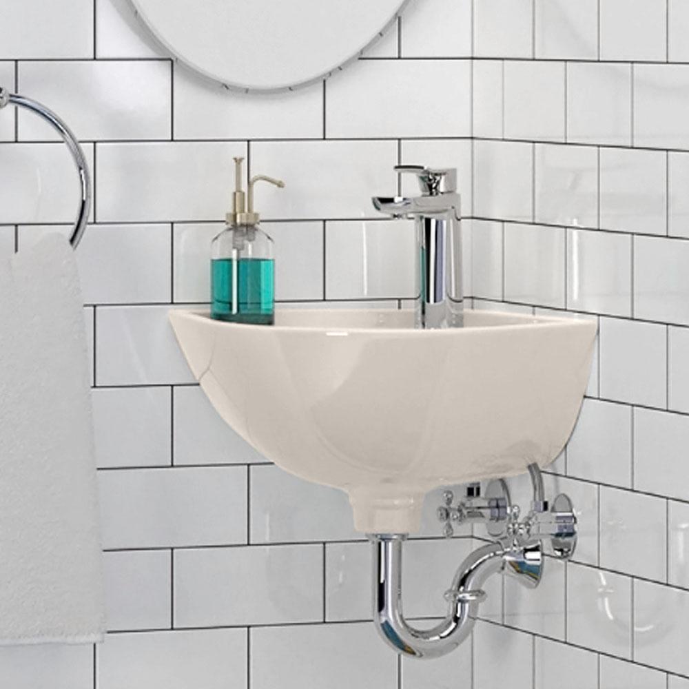 Sartell Vitreous China Corner Wall-Mount Sink