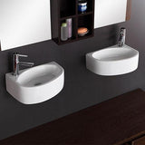 Saxon Vitreous China Wall-Mount Bathroom Sink - Left Side Faucet Drilling