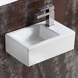 Seeley Vitreous China Wall-Mount Bathroom Sink - Right Side Faucet Drilling