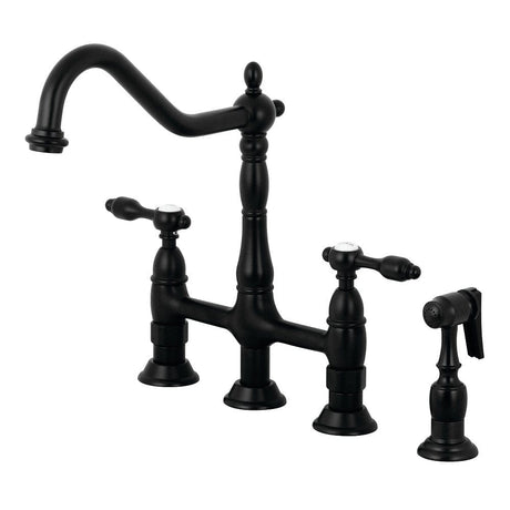 Sepser Bridge Kitchen Faucet with Brass Sprayer