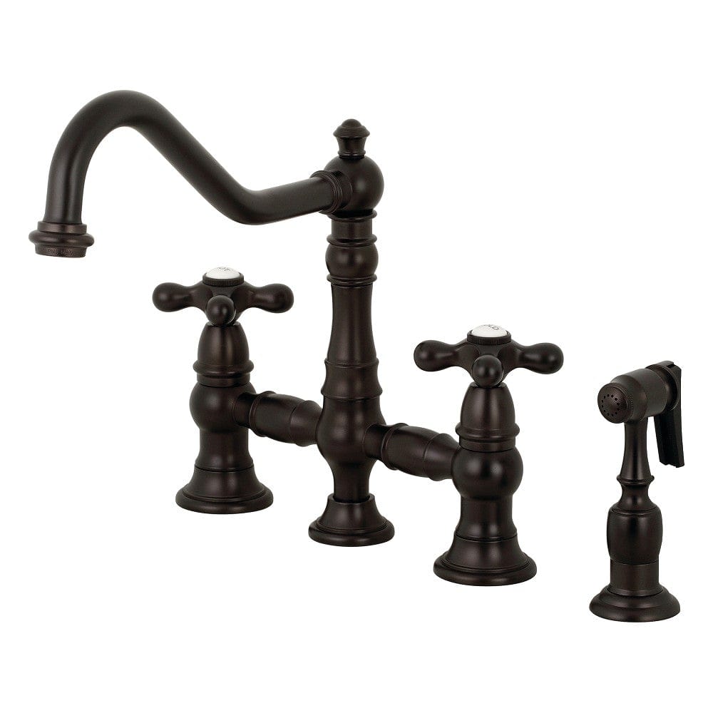 Siken Bridge Kitchen Faucet with Brass Sprayer