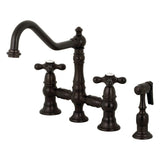 Siken Bridge Kitchen Faucet with Brass Sprayer