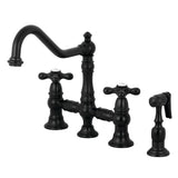 Siken Bridge Kitchen Faucet with Brass Sprayer
